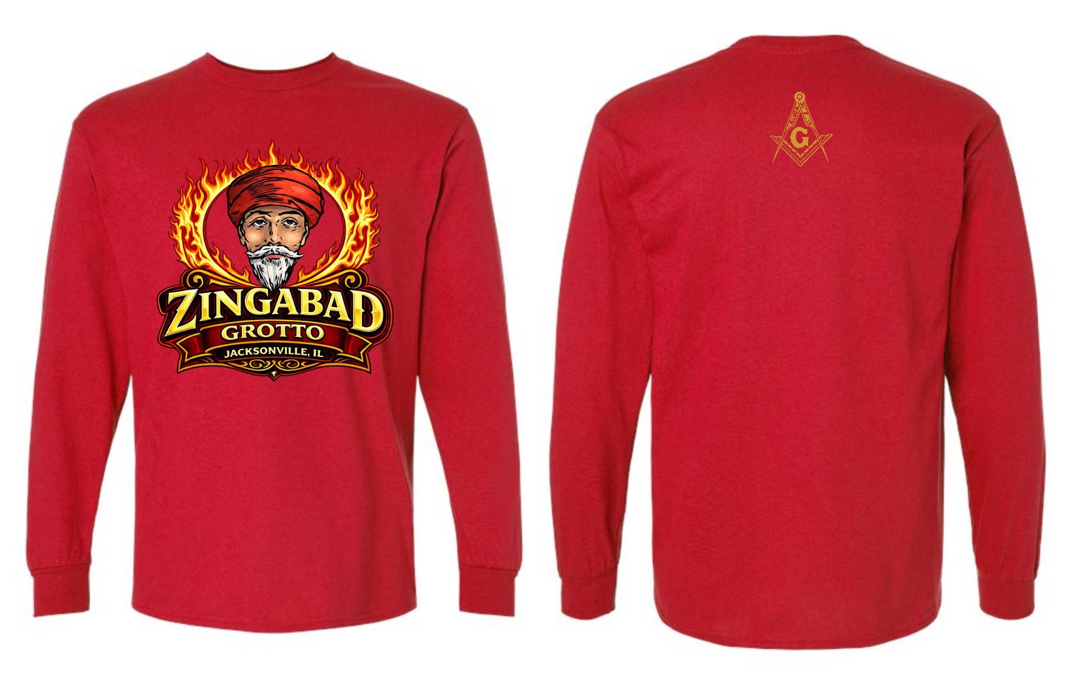 ZINGABAD GROTTO-5400 RED LONG SLEEVE-T