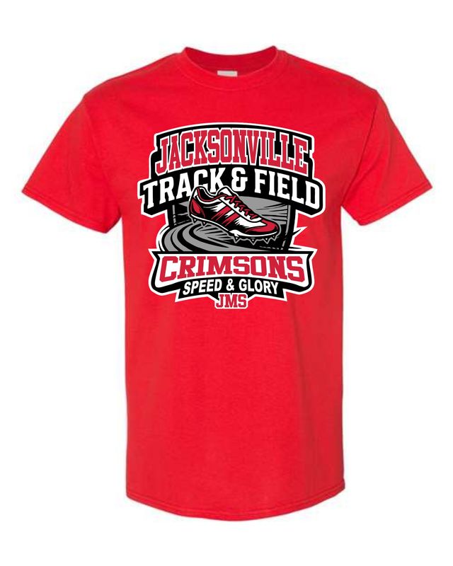 JMS TRACK-5000 RED UNI-SEX T-SHIRT