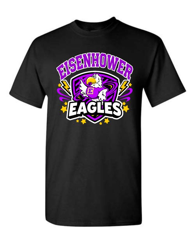 EISENHOWER EAGLES-5000 BLACK UNI-SEX T-SHIRT