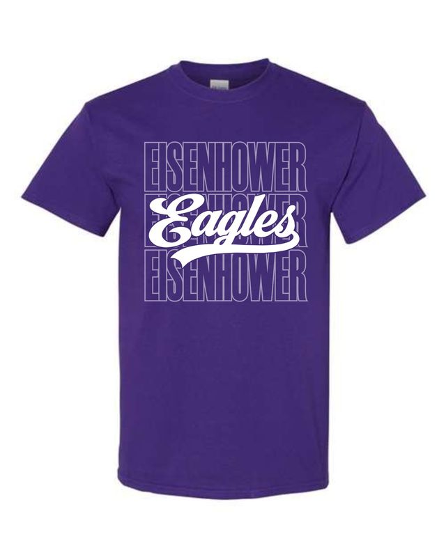 EISENHOWER EAGLES-5000 PURPLE UNI-SEX T-SHIRT