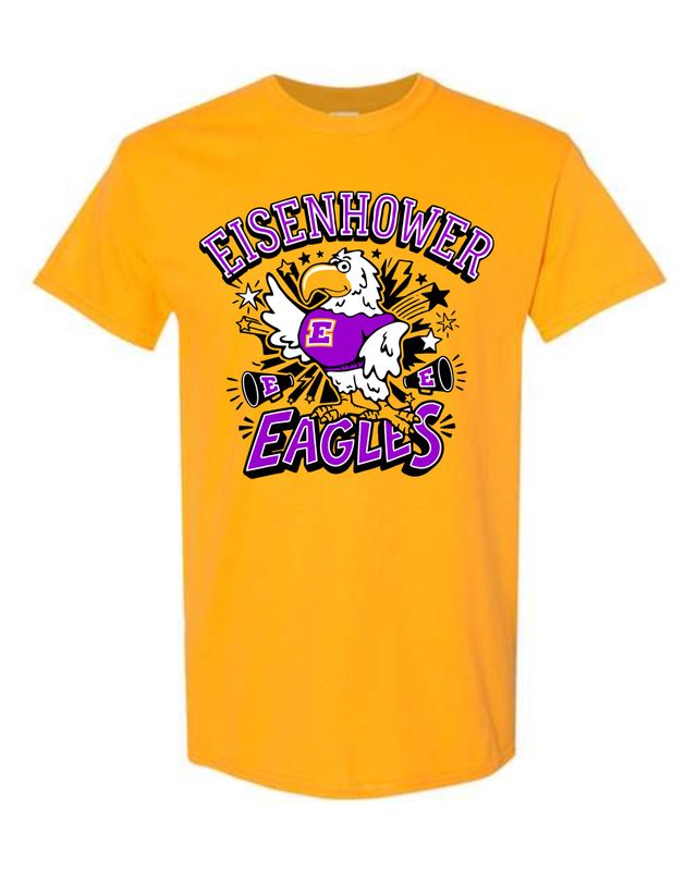 EISENHOWER EAGLES-5000 GOLD UNI-SEX T-SHIRT