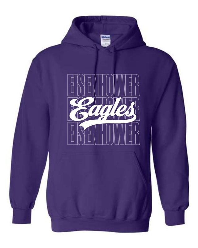 EISENHOWER EAGLES-18500 PURPLE PULLOVER HOODIE