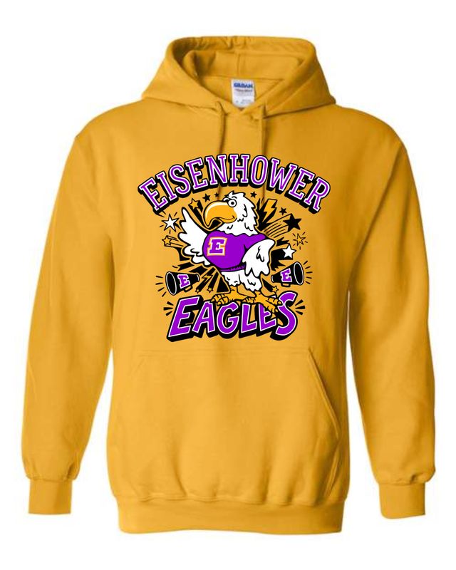 EISENHOWER EAGLES-18500 GOLD PULLOVER HOODIE