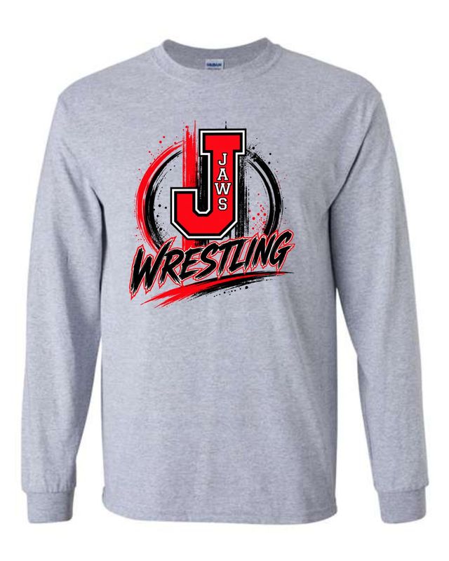 JAWS-5400 SPORT GREY LONG SLEEVE-T