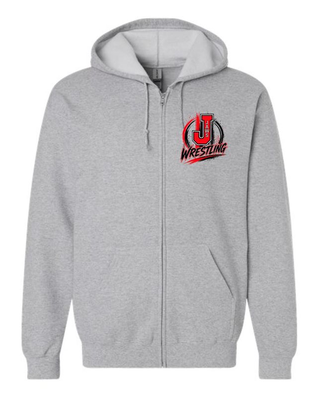 JAWS-18600 SPORT GREY FULL-ZIP HOODIE