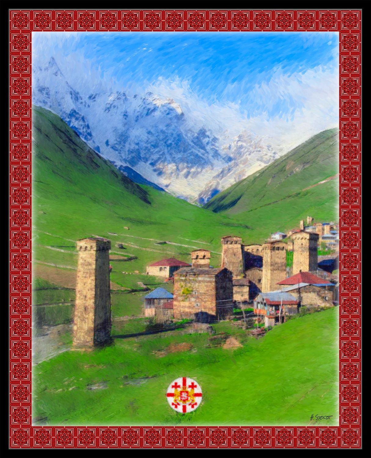 Georgien Motiv 1, gerahmt Georgien Motiv 1, gerahmt