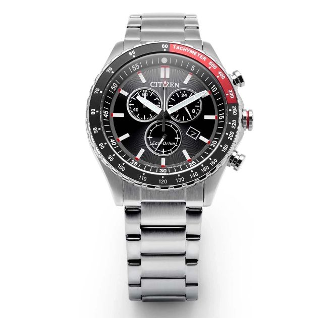 Citizen AT2566-88E Herren Edelstahl schwarz ⌀ 43mm Solar Eco Drive technology