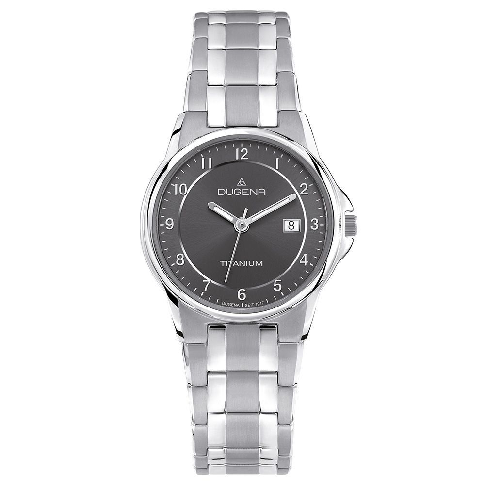Dugena 4460514  Titan Damenuhr klein leicht Gent Anthrazit