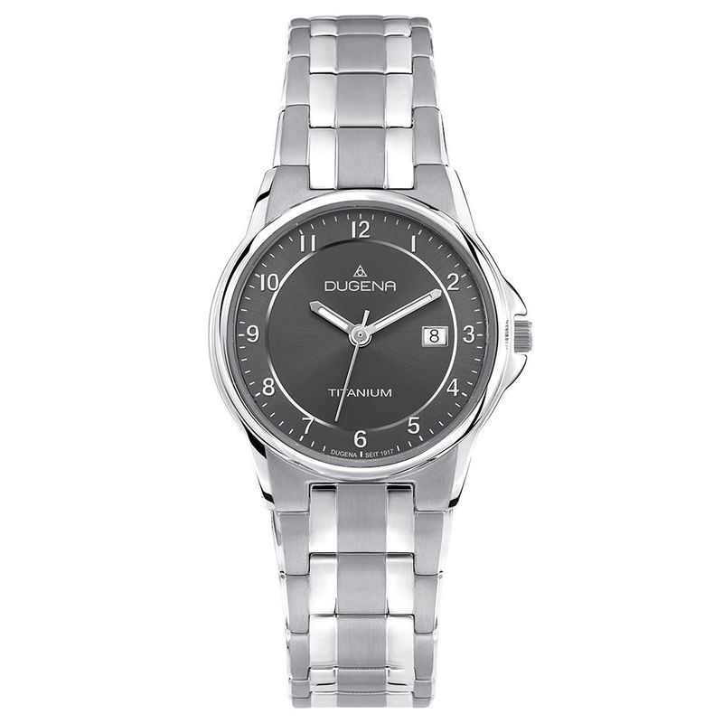 Dugena 4460514  Titan Damenuhr klein leicht Gent Anthrazit
