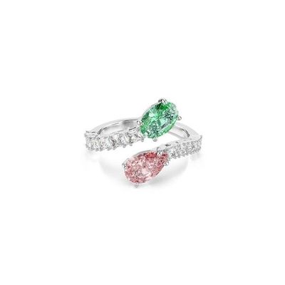 Swarovski Ariana Grande x Swarovski Offener Ring (55), Verschiedene Schliffe, Mehrfarbig, Rhodiniert