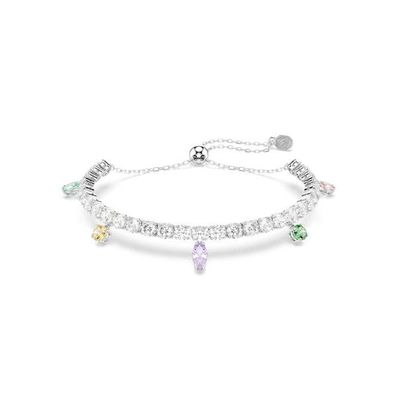 Swarovski Ariana Grande x Swarovski Tennis Armband, Verschiedene Schliffe, Mehrfarbig, Rhodiniert