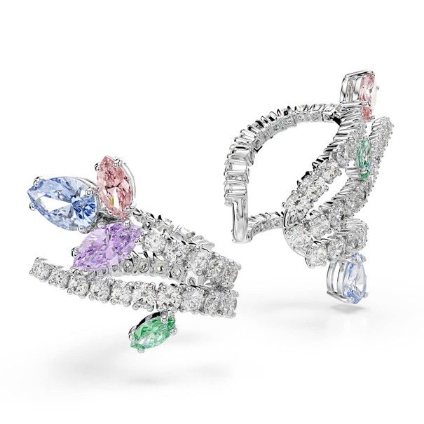 Swarovski Ariana Grande x Swarovski Ohrspangen, Verschiedene Schliffe, Mehrfarbig, Rhodiniert