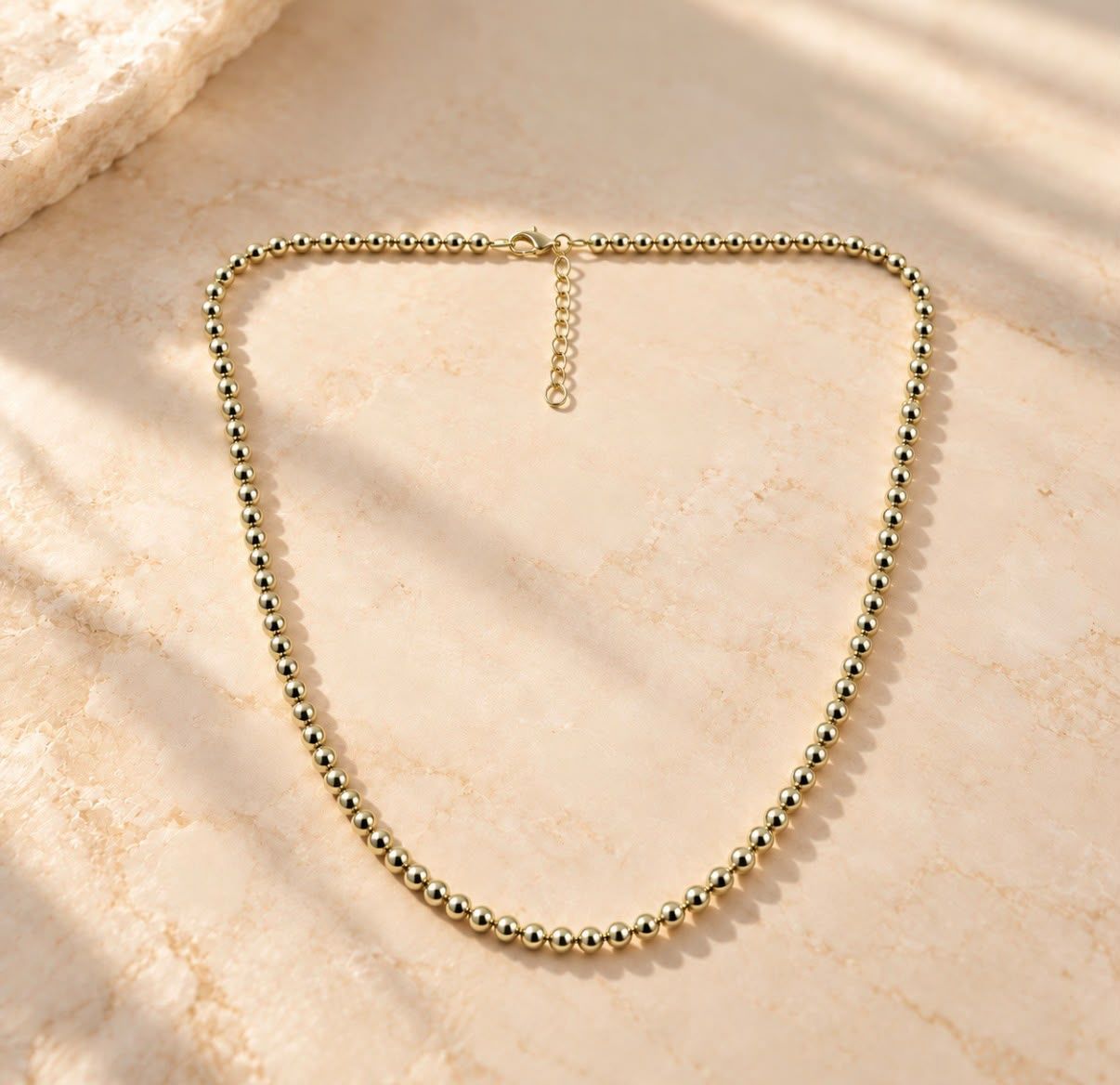 Goldkette Colier Kugelkette 42cm - 45cm verstellbar Damenkette Gold 585 ohne Anhänger TONSC418A730 Goldkette Colier Kugelkette 42cm - 45cm verstellbar Damenkette Gold 585 ohne Anhänger TONSC418A730