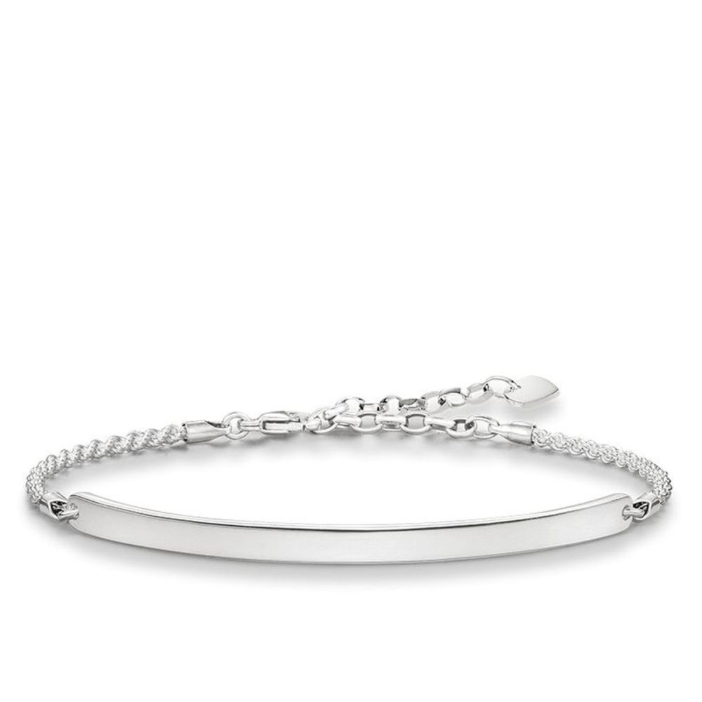 Thomas Sabo Armkette zum gravieren Silber Armkette 19cm Gravierbar Namenskette verstellbar   LBA0008-001-12-L21v
