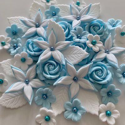 Baby Blue Petal Bouquet