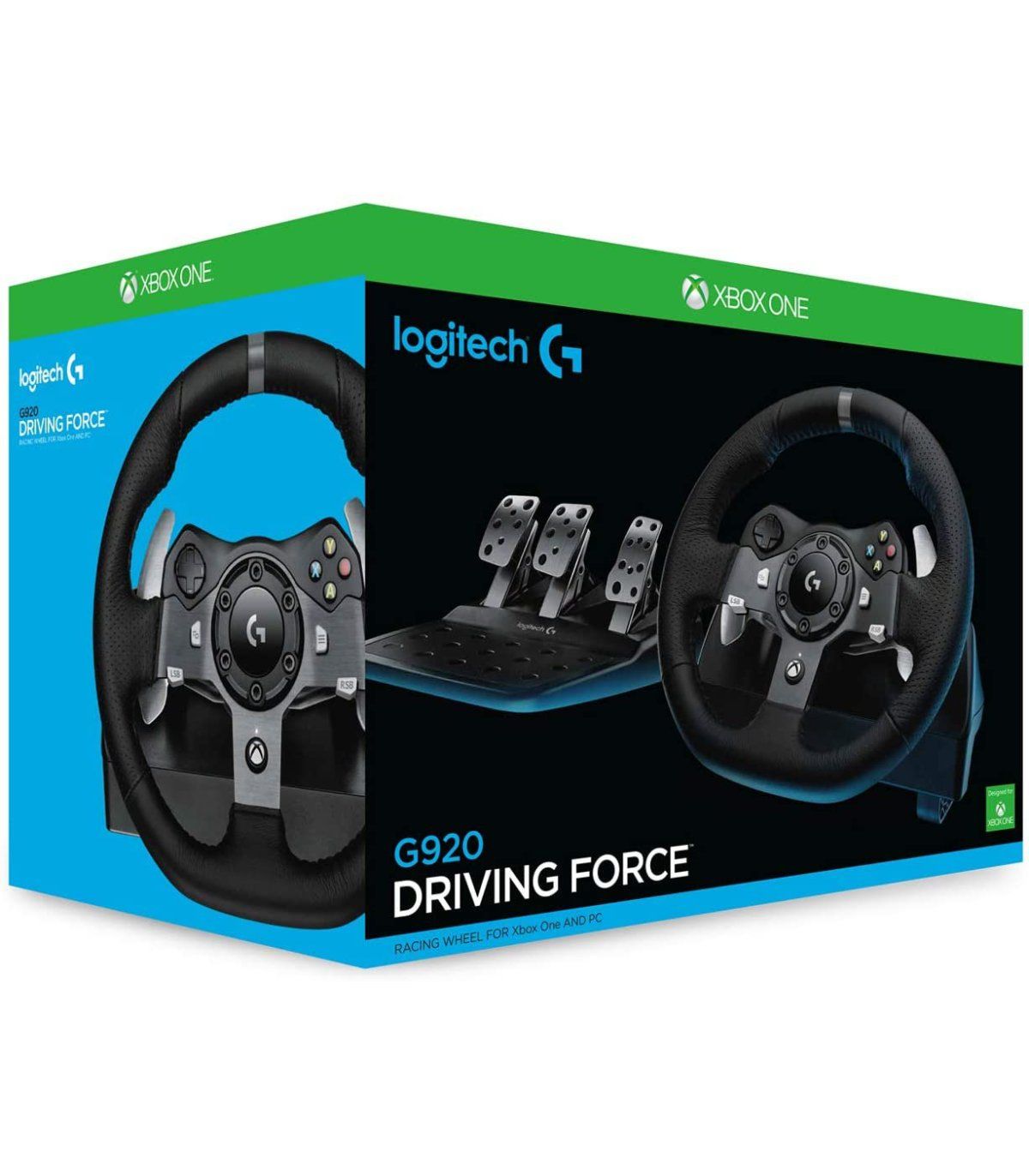 Logitech G920 Xbox ONE, Xbox Series ir PC vairas su pedalais, naudotas