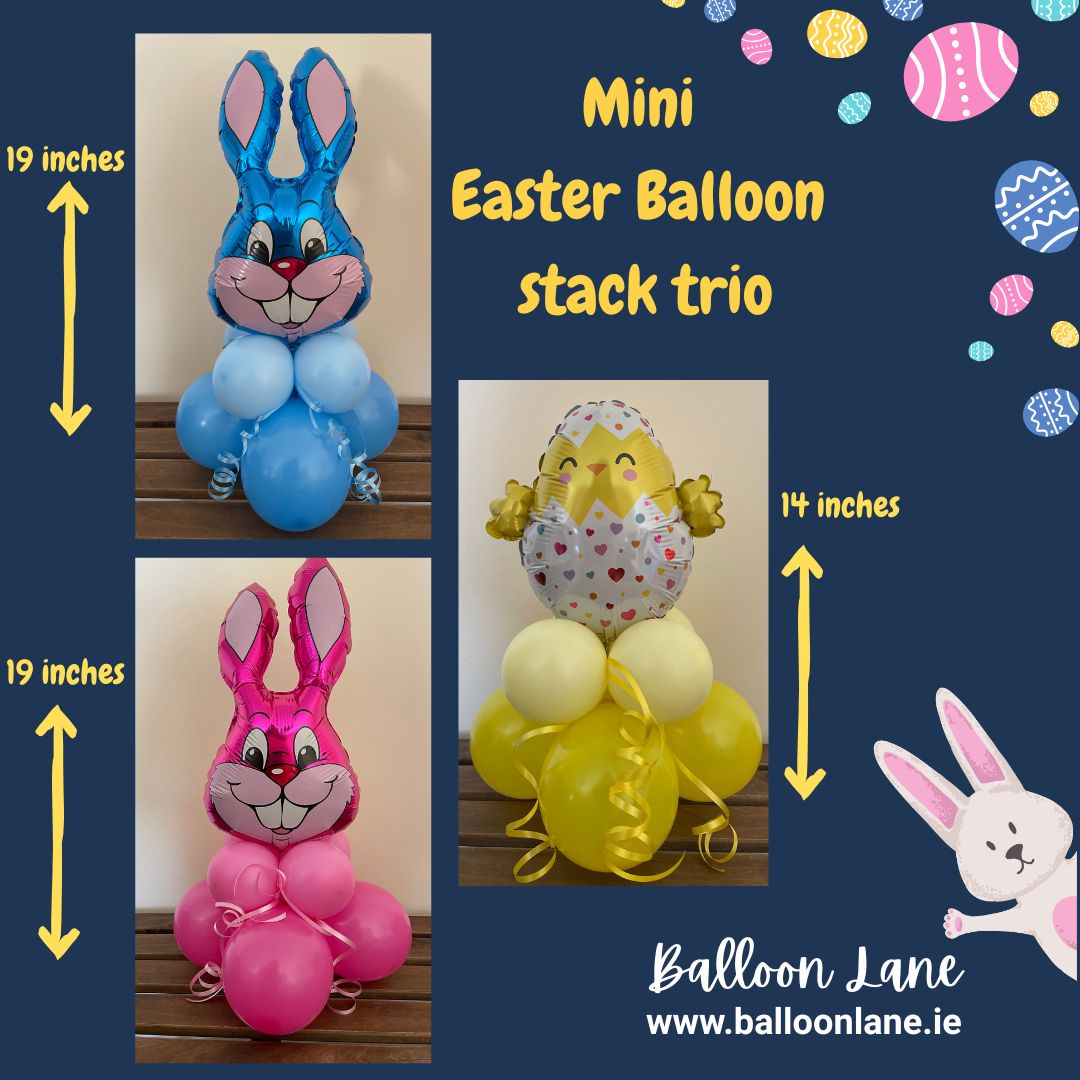 Mini Easter balloon stack - Trio