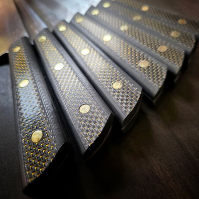 Carbon fiber and 18k gold wire