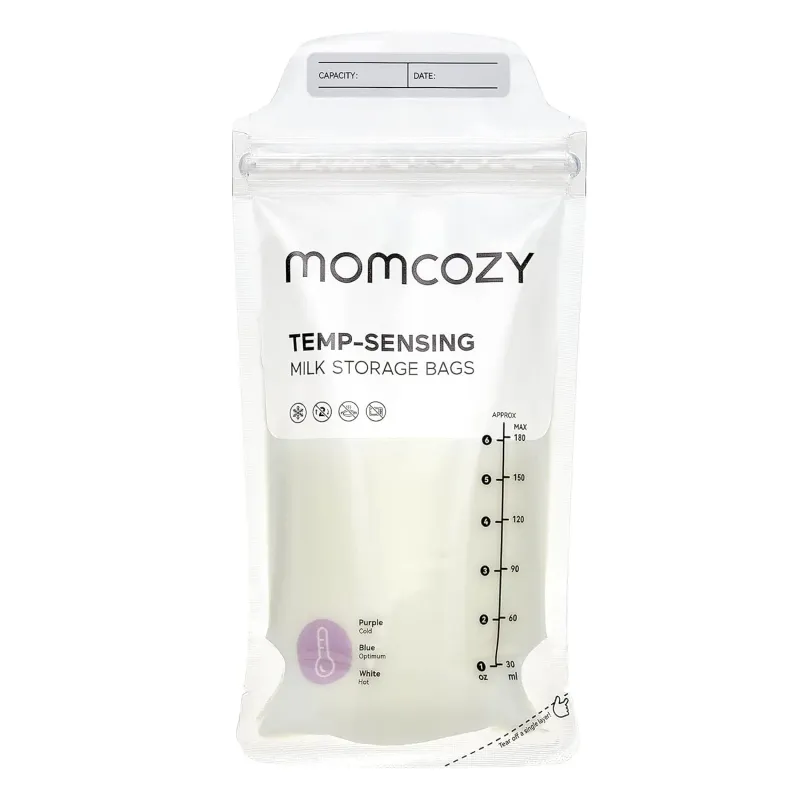 Momcozy Breastmilk Storing Bags, Temp-Sensing Discoloration Milk Storing Bags 120pcs