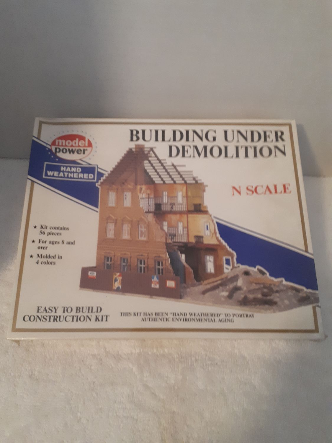 N Scale Building Under Demolition