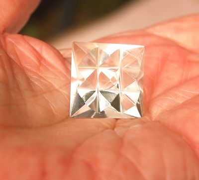 Charoite Crystal Double Terminated Grid &amp; 12 Point Lemurian Pyramid Soul Stone