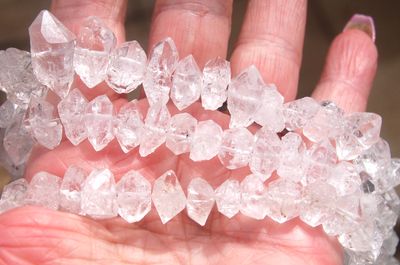 Large Powerful Herkimer Diamond Quartz Drilled Beads 15 to 20mm raises kundalini - EMF shield Soul Retrieval Divine Blueprint