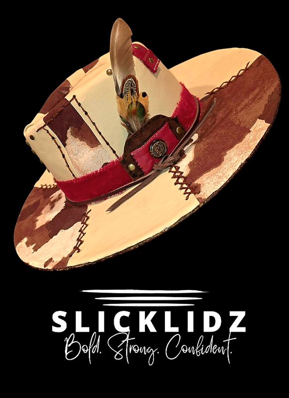 Slicklidz Custom Cowprint "Sexy Motion" Fedora Hat