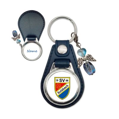 Metall/Kunstleder Schlüsselanhänger Schutzengel SV