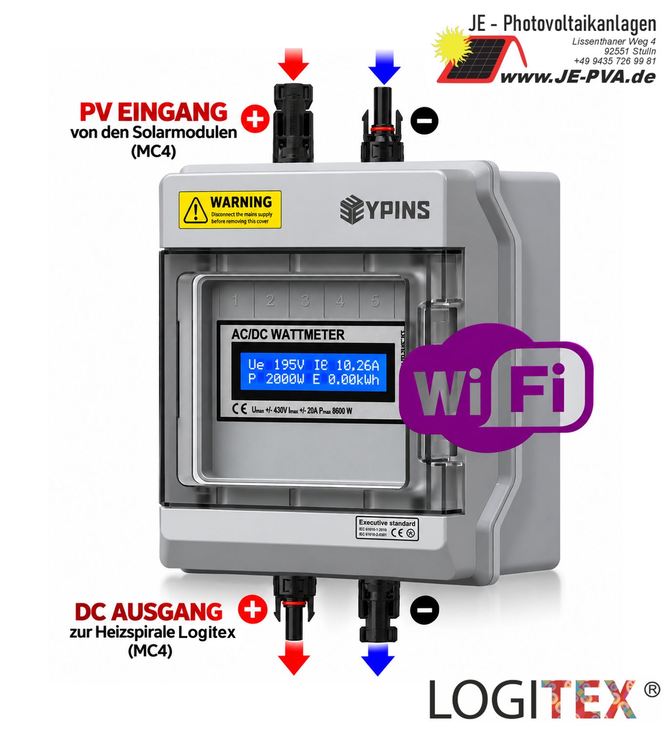DC Stromzähler DC430V/20A mit WIFI DC Stromzähler DC430V/20A mit WIFI