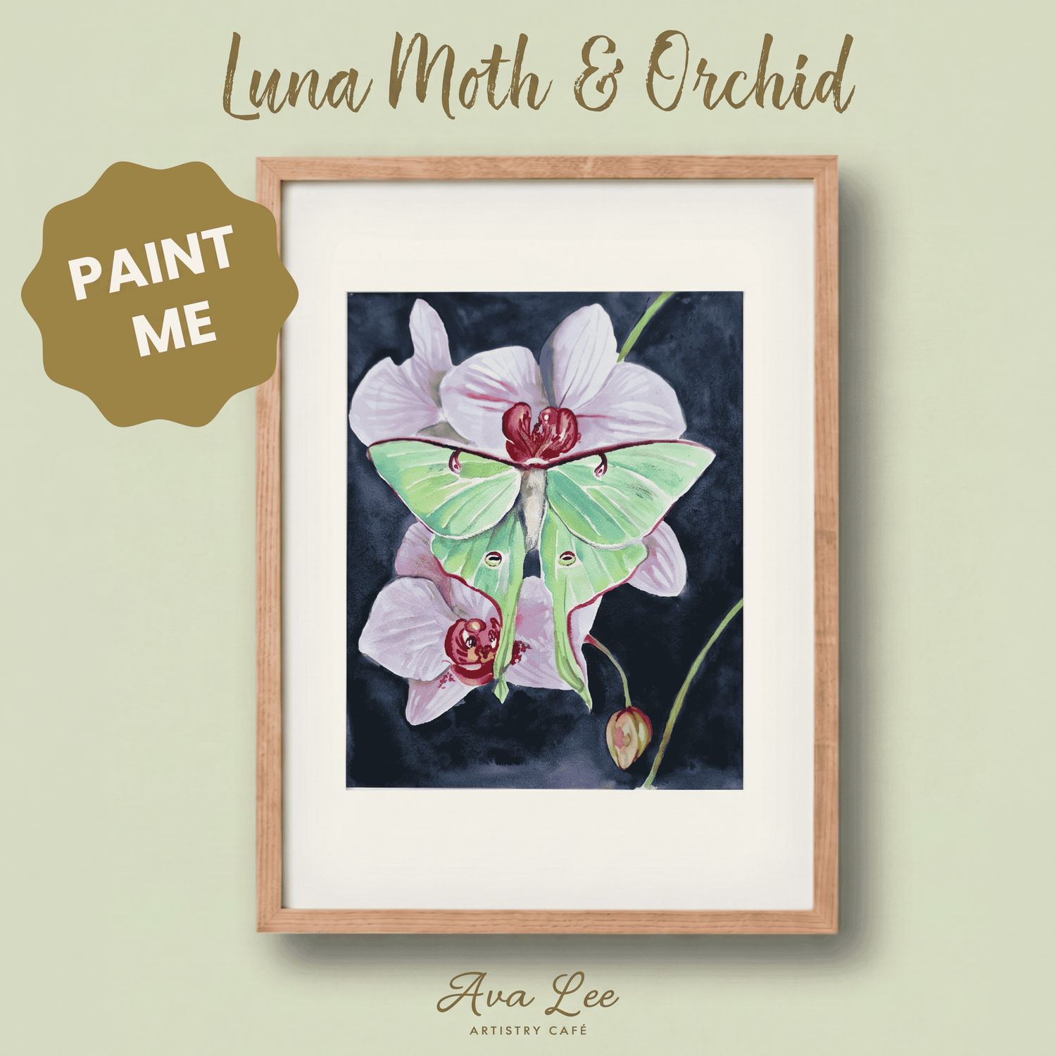 Grande Watercolour - Moth &amp; Orchid