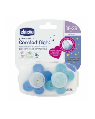 Chicco Succhietto Doppio Physioforma Dual Soft Celeste 16-36m