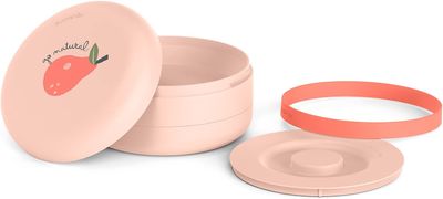 Suavinex Bento Box Set Piatti Combinabili  Per Mangiare Fuori Casa Capacità 2 Pasti arancio