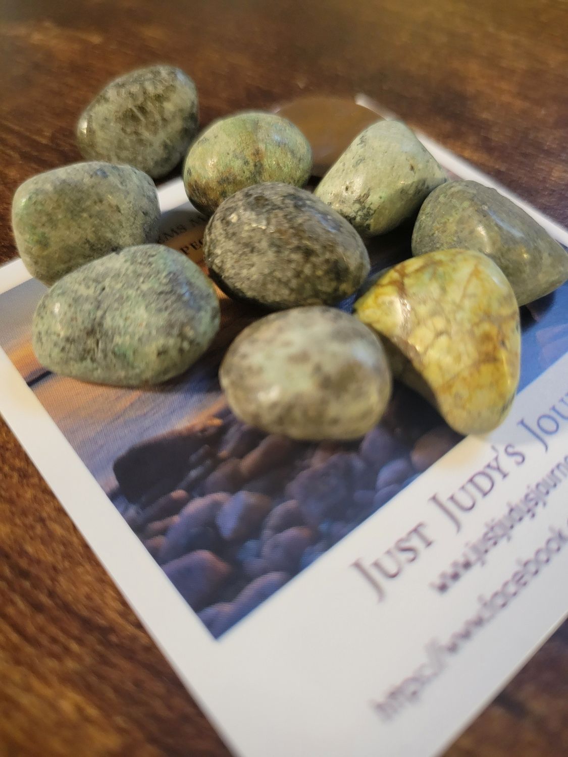 Crystal Small Tumbled African Turquoise (8 piece Plus One bonus Stone)