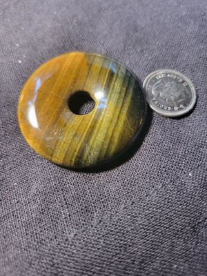 Pendant Tiger Eye Energy Round Disc WAS$ 125.00 (NEW)