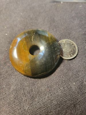 Pendant Tiger Eye Energy Round Disc WAS$ 125.00 (NEW)