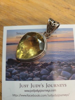 Pendant Citrine Sterling Silver (India)  WAS$100
