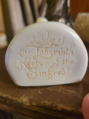 Statue Lady of the Labyrinth-Casted Limestone 5 inches WAS$100