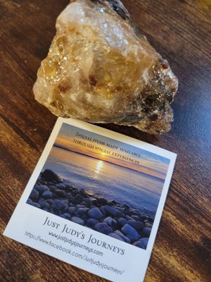 Crystal Ferruginous Quartz  Rough Chunk 8.3 ozs. (aka Hematoid) WAS$40