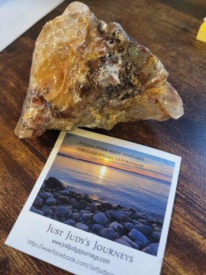Crystal Ferruginous Quartz  Rough Chunk 8.3 ozs. (aka Hematoid) WAS$40