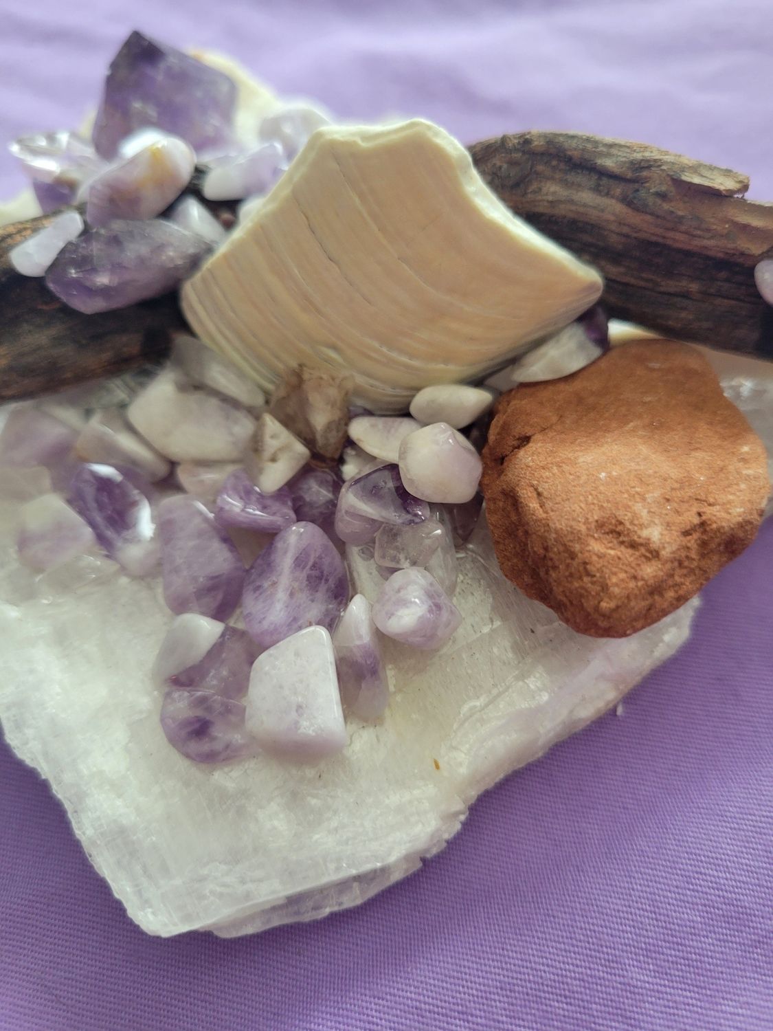 Crystal Amethyst/Selenite/Sedona Healing Plates$150.00