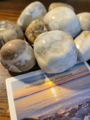 Crystal Tumbled Beautiful med/lg Orbicular Jasper - 10 pieces WAS$60