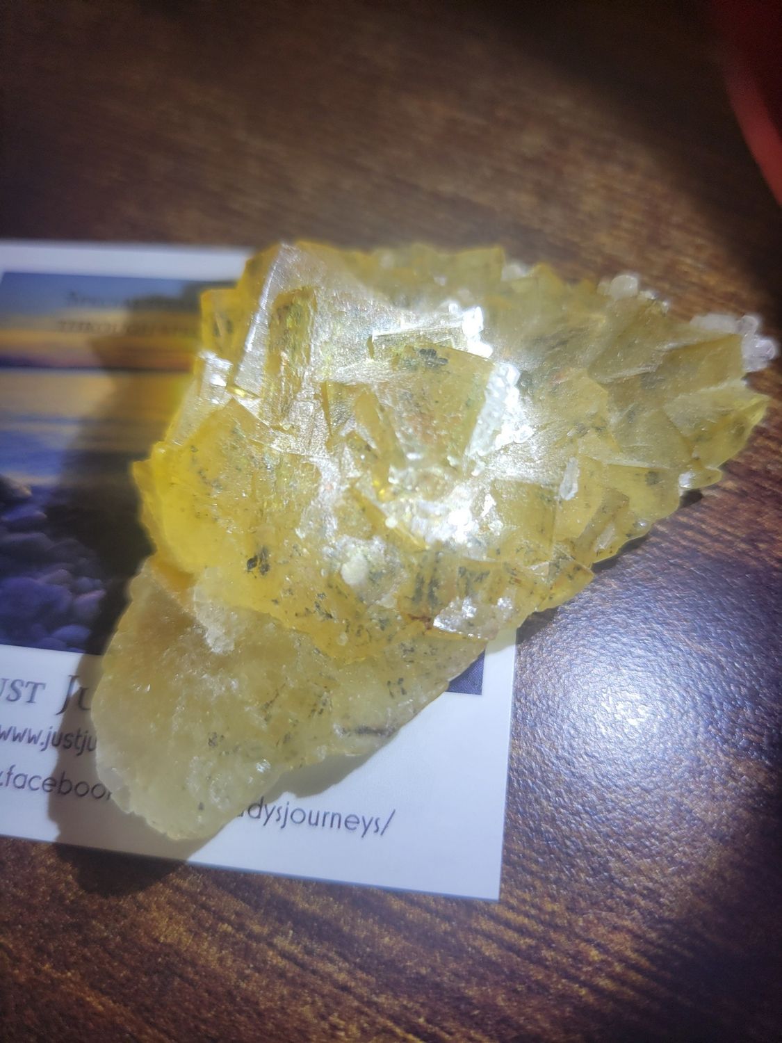 Crystal Fluorite Chunk RARE Yellow WAS$175.00 ( 2ozs)