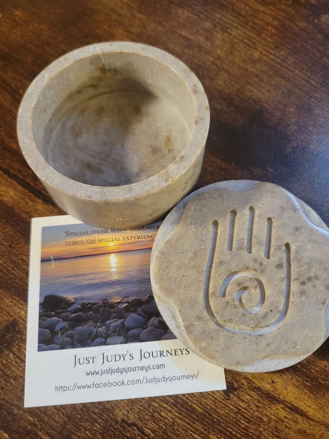 Box Soapstone round- Previously loved