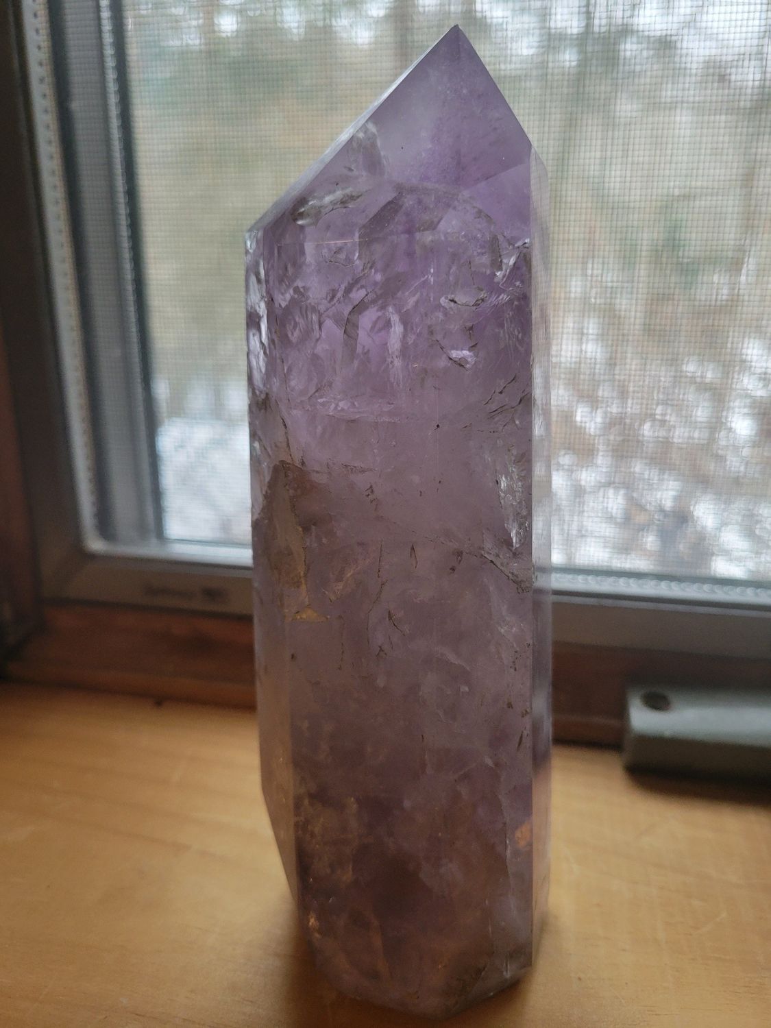 Crystal Large Amethyst Obelisk Point WAS$300 7.5 x 2.5