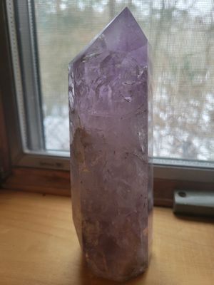Crystal Large Amethyst Obelisk Point WAS$300 7.5 x 2.5