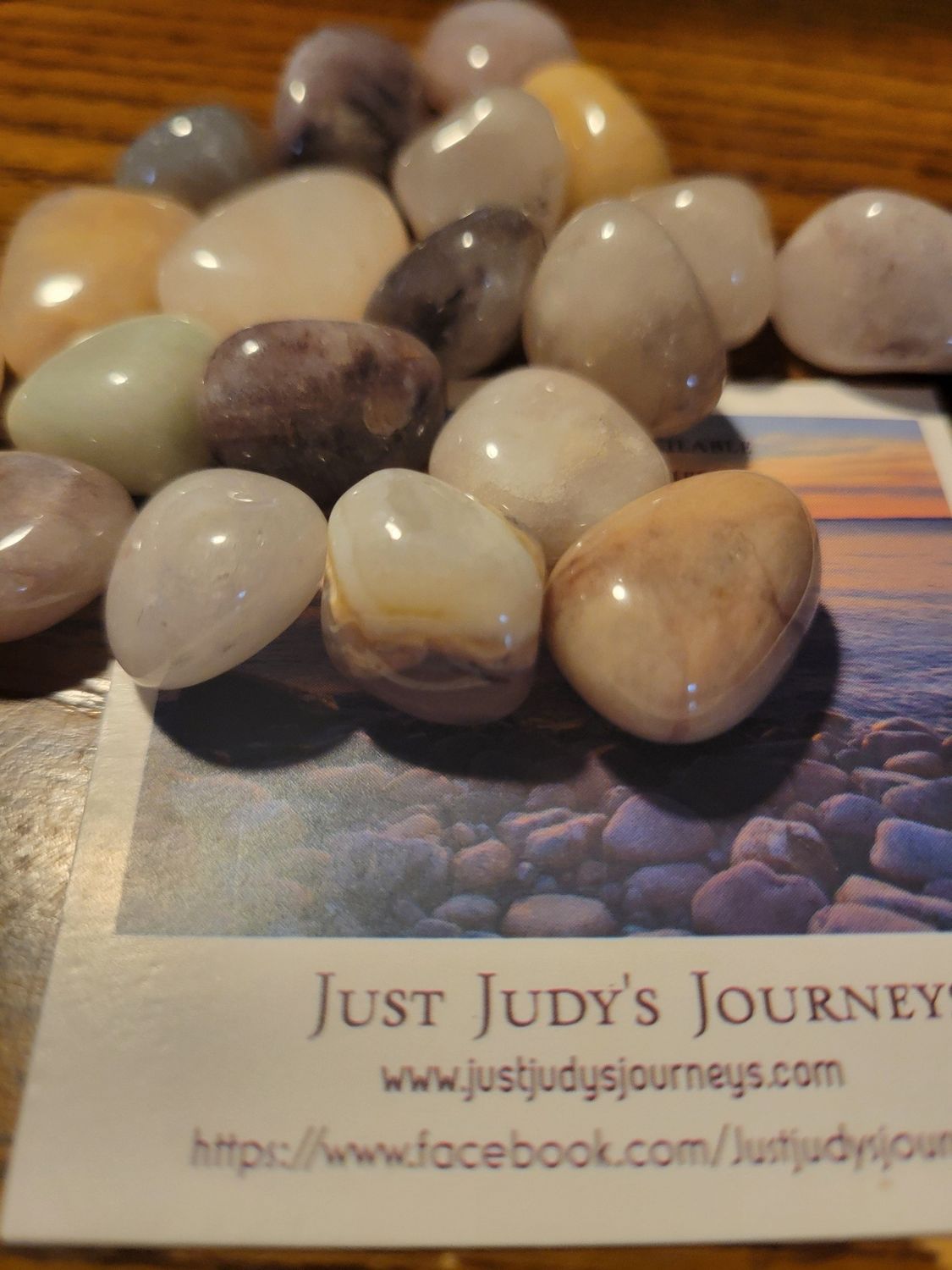 Crystal Tumbled Golden Silk Jade (20 Pieces!) Value $60