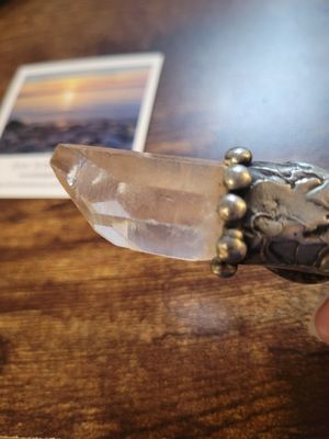 Pendant Soldered Turquoise/Tibetan Smoky Quartz/Lemurian Laser Quartz Point- Repurposing (WAS$350.00)