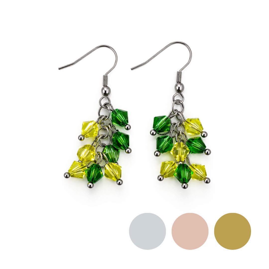 Früher Frühling Kristall Bündel Ohrringe