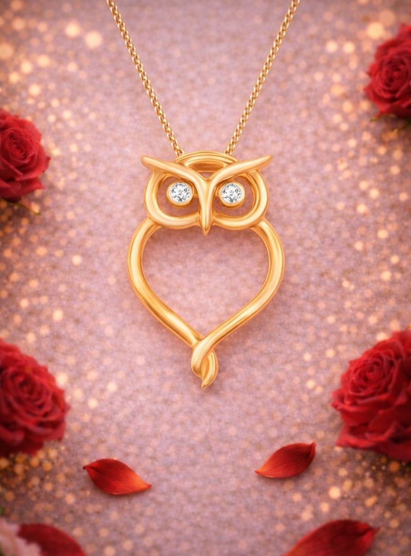 "Love Owl", Diamond Necklace