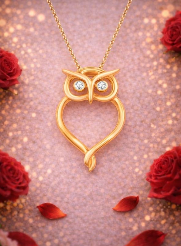 "Love Owl", Diamond Necklace